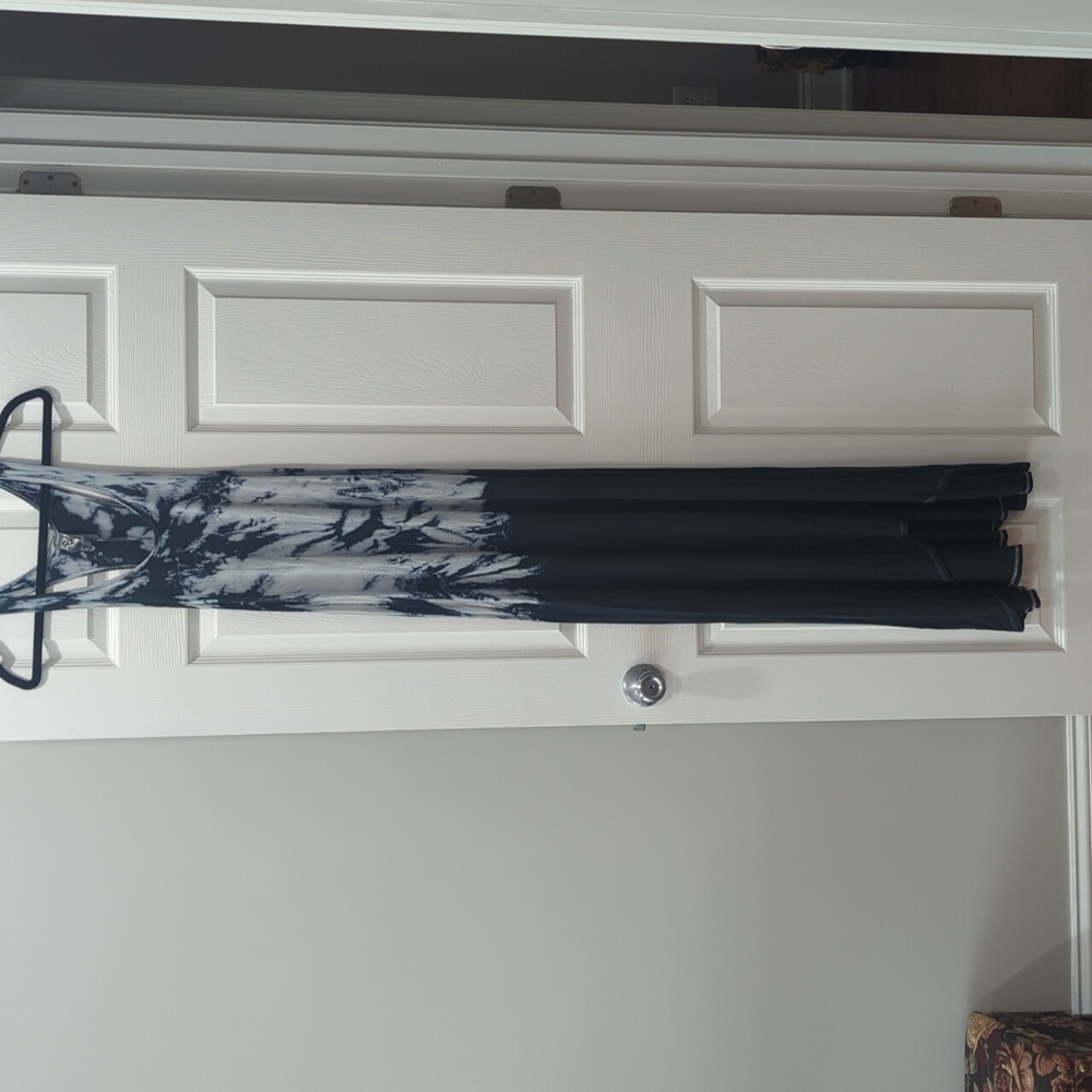 Maxi Sundress dark blue tie dyed - Ho Couture - Size Medium